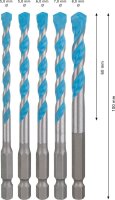 BOSCH Mehrzweckbohrer-Set EXPERT HEX-9 MultiConstruction, 5-teilig