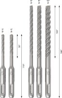 BOSCH Hammerbohrer-Set PRO SDS plus-5X, 5-teilig