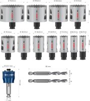 BOSCH Lochsägen-Set PRO Multi Material PC Plus, 14-teilig