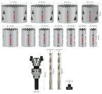 BOSCH Lochsägen-Set PRO Multi Material Q-Lock, 15-teilig