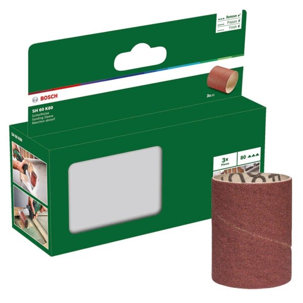 3 BOSCH Home & Garden SH 60 Schleifhülsen 80