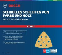 5 BOSCH C470 Schleifblätter 180