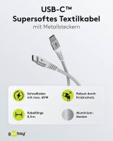 goobay USB 2.0 C-Stecker USB-Kabel 0,5 m weiß, 1 St.