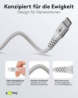 goobay USB 2.0 C-Stecker USB-Kabel 0,5 m weiß, 1 St.