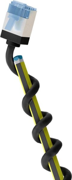goobay RJ-45 Netzwerkkabel 0,25 m schwarz bis zu 10,00 Gbit/Sek. bis zu 500 MHz, 1 St.