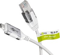 goobay USB-C 3.1/RJ45 Kabel 15,0 m weiß, 1 St.