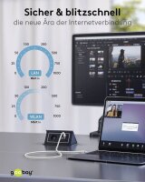 goobay USB-C 3.1/RJ45 Kabel 15,0 m weiß, 1 St.