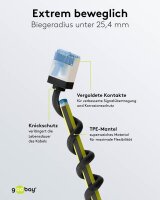 goobay RJ-45 Netzwerkkabel 1,0 m schwarz bis zu 10,00 Gbit/Sek. bis zu 500 MHz, 1 St.