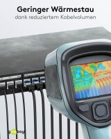 goobay RJ-45 Netzwerkkabel 1,0 m schwarz bis zu 10,00 Gbit/Sek. bis zu 500 MHz, 1 St.