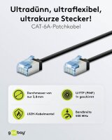 goobay RJ-45 Netzwerkkabel 10,0 m schwarz bis zu 10,00 Gbit/Sek. bis zu 500 MHz, 1 St.