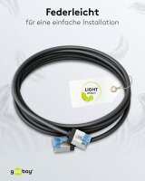 goobay RJ-45 Netzwerkkabel 10,0 m schwarz bis zu 10,00 Gbit/Sek. bis zu 500 MHz, 1 St.