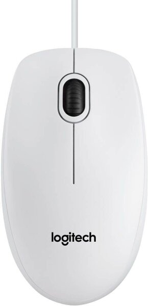 Logitech B100 Maus kabelgebunden weiß