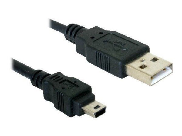 DeLOCK USB 2.0 A/Mini USB 2.0 B Kabel 1,8 m schwarz