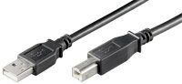 goobay USB 2.0 A/USB 2.0 B Kabel 3,0 m schwarz, 1 St.
