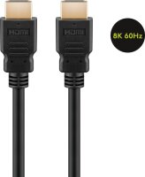 goobay HDMI 2.1 Kabel 48 Gbit/s 1,0 m schwarz, 1 St.