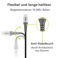 goobay USB 2.0 A/USB C Kabel 0,5 m schwarz, grau, 1 St.