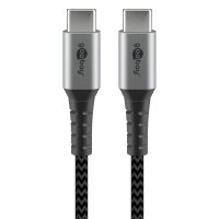 goobay USB C Kabel 2,0 m schwarz, grau, 1 St.