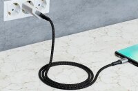 goobay USB C Kabel 2,0 m schwarz, grau, 1 St.