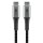 goobay USB C Kabel 2,0 m schwarz, grau, 1 St.