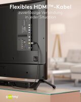 goobay HDMI 2.1 HDMI-Kabel 2,0 m grau, schwarz, 1 St.