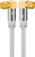 goobay F-Stecker SAT-Kabel 10,0 m weiß, 1 St.