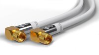 goobay F-Stecker SAT-Kabel 10,0 m weiß, 1 St.