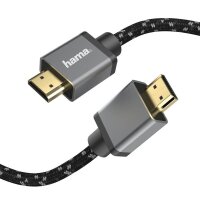 hama Ultra High Speed HDMI Kabel 2,0 m schwarz, grau, 1 St.