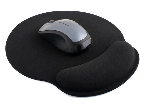 pavo Mousepad mit Handgelenkauflage schwarz