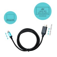 i-tec® USB C/HDMI Kabel 1,5 m schwarz, 1 St.