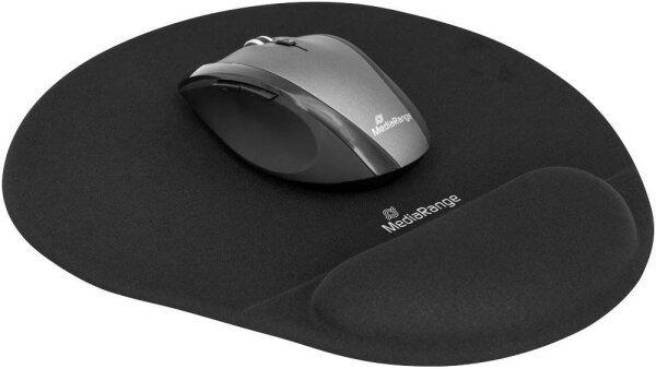 MediaRange Mousepad mit Handgelenkauflage schwarz