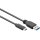 goobay USB C/USB 3.0 A Kabel 0,15 m schwarz, 1 St.