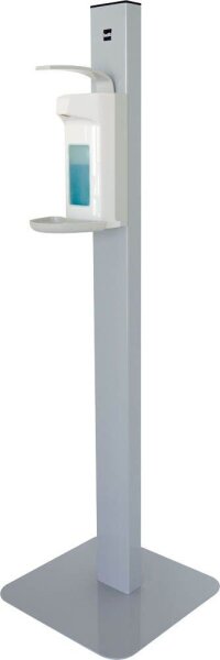 helit Desinfektionsspender stehend the aseptic H6817087 silber, weiß Stahl, Kunststoff 1,0 l, 1 St.