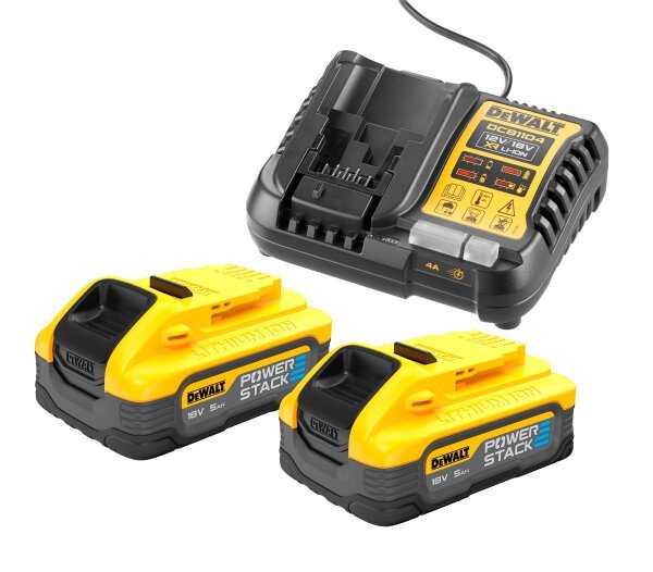 DEWALT Akku-Kit (2x 18V/5Ah PS plus DCB1104)