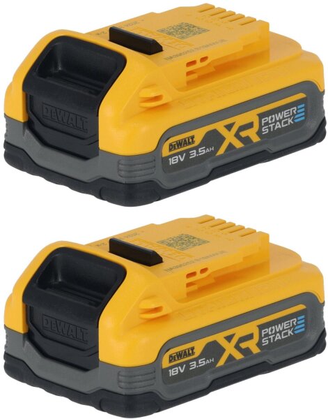 DEWALT Powerstack Akku, 18V / 3,5 Ah, 2er Set