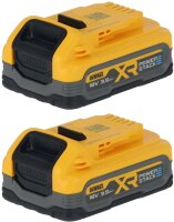 DEWALT Powerstack Akku, 18V / 3,5 Ah, 2er Set