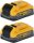 DEWALT Powerstack Akku, 18V / 3,5 Ah, 2er Set