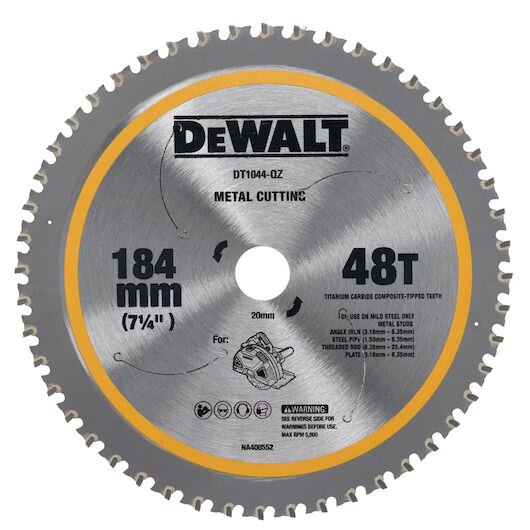 DEWALT Metall-Kreissägeblatt 184/20mm 48Z