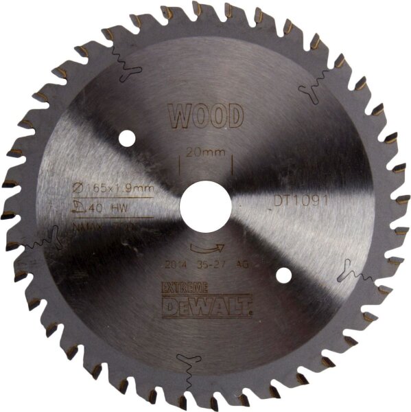 DEWALT Kreissaegeblatt Handkr. 165/20mm 40WZ