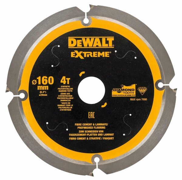 DEWALT Kreissaegeblatt PCD 160/20mm 4Z