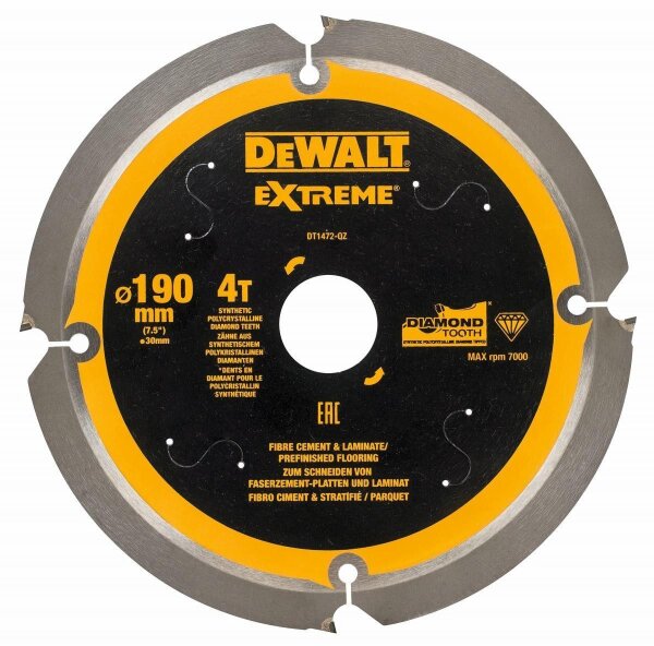 DEWALT Kreissaegeblatt PCD 190/30mm 4Z