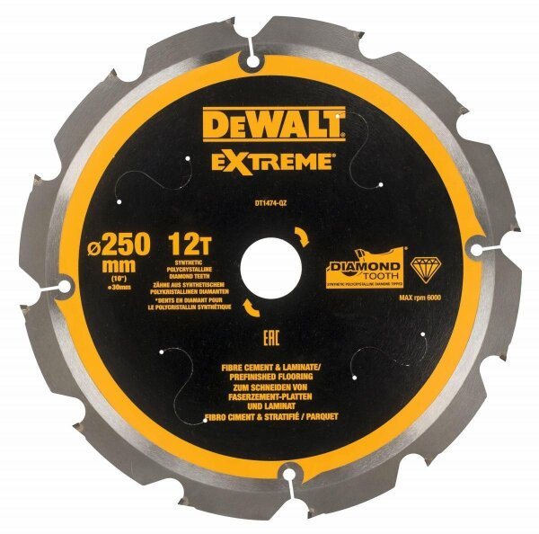 DEWALT Kreissaegeblatt PCD 250/30mm 12Z