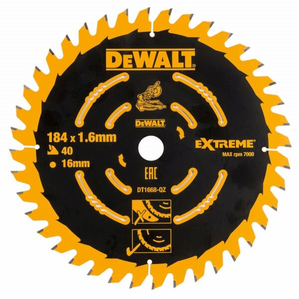 DEWALT Kreissaegeblatt Akku 184/16mm 40WZ