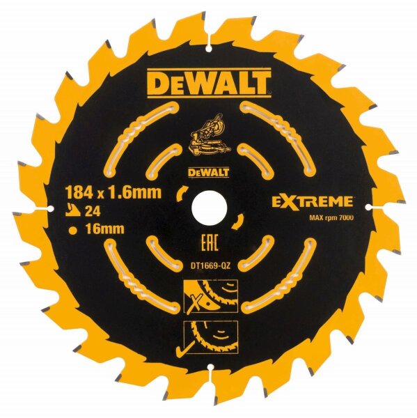 DEWALT Kreissaegeblatt Akku 184/16mm 24WZ