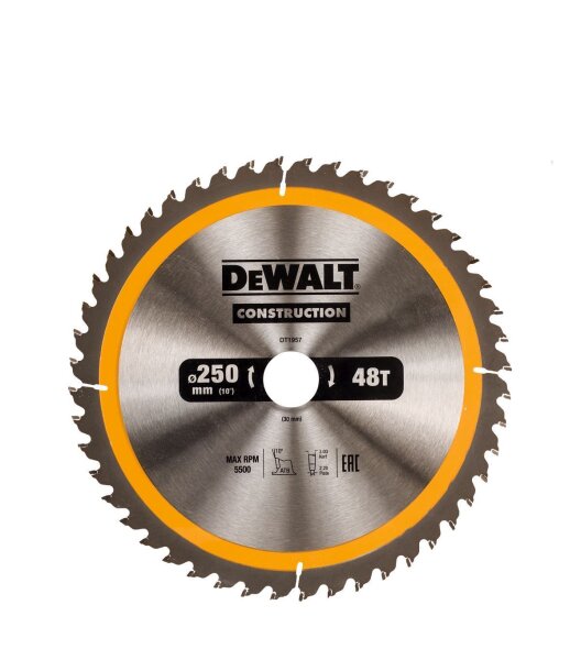 DEWALT Kreissaegeblatt Stat. 250/30mm 48WZ