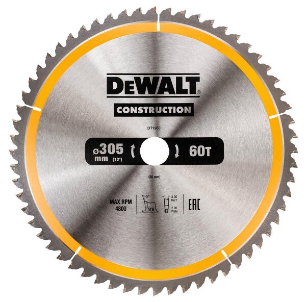 DEWALT Kreissaegeblatt Stat. 305/30mm 60WZ