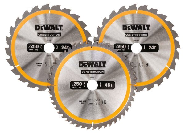 DEWALT Kreissaegeblatt-Set 3-tlg. Stat