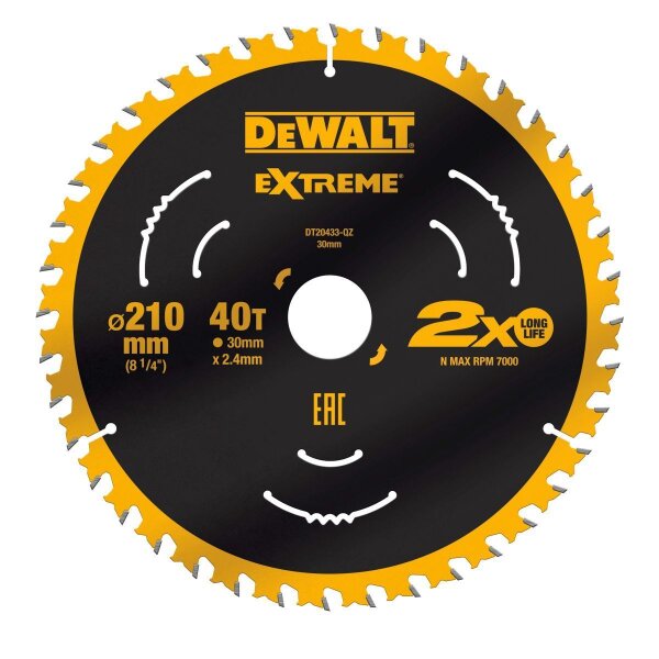 DEWALT Kreissaegeblatt stat. 210/30mm 40WZ