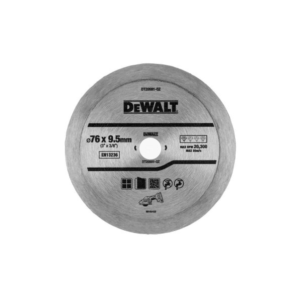 DEWALT Diamanttrennscheibe Fliesen 76mm