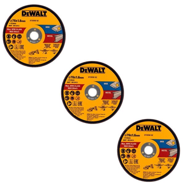 DEWALT Trennscheibe 76x1,6x9,5 mm Inox/Metall