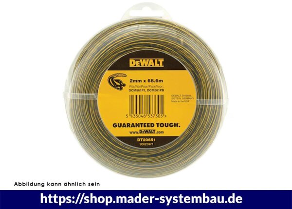 DEWALT Flexvolt Trimmer-Faden 68,6 m / 2,0 mm